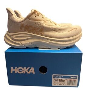 Hoka Cream Athletic Shoes